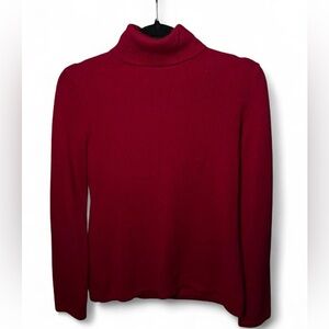Red Cashmere Turtleneck Sweater
